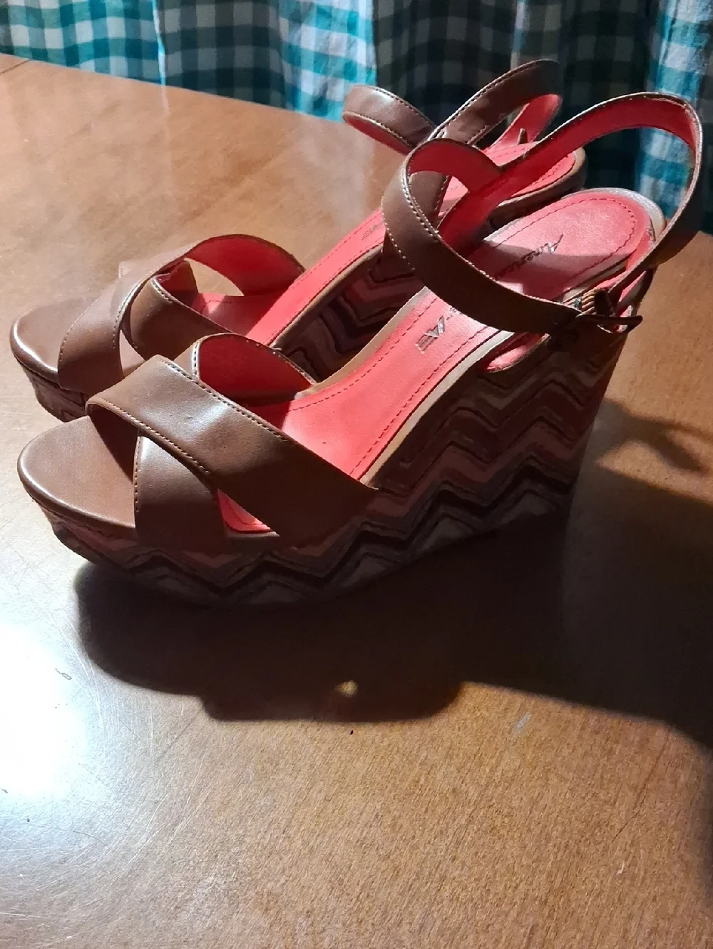 AE American Eagle Wedge Patterned Heels
